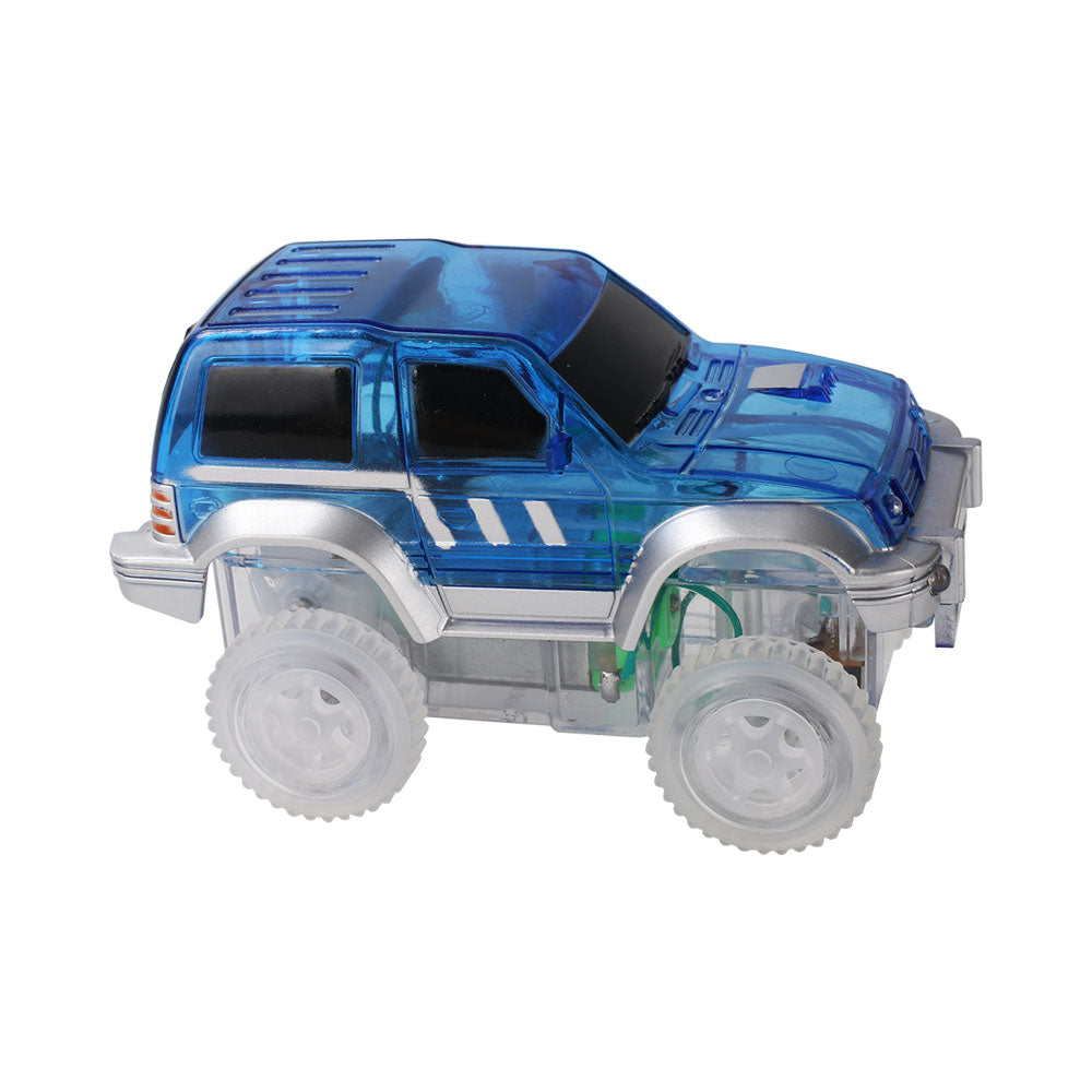 Cleverclixx Race Track Auto in het blauw, rijdend autootje voor de race track