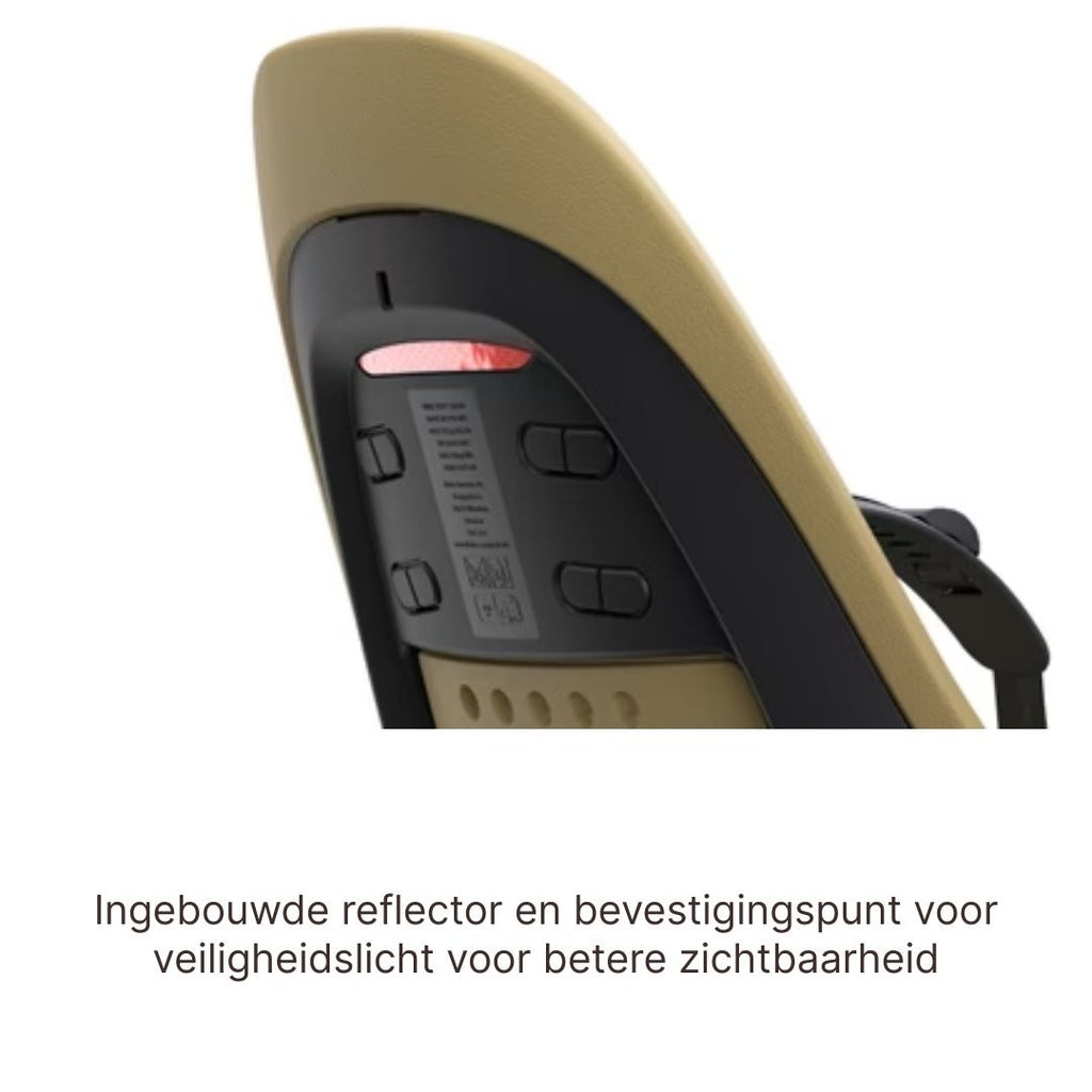 * Thule Yepp 2 Maxi Fietsstoel Achterop Bagagedrager Montage I Fennel Tan