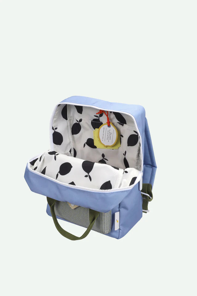 Sticky Lemon rugzak in Cloud Blue gemaakt van gerecycleerde PET-flessen, bij De Gele Flamingo