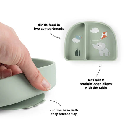 Done By Deer Stick&Stay Kommetje Playground Green meet 15 bij 11 cm, online bij De Gele Flamingo.