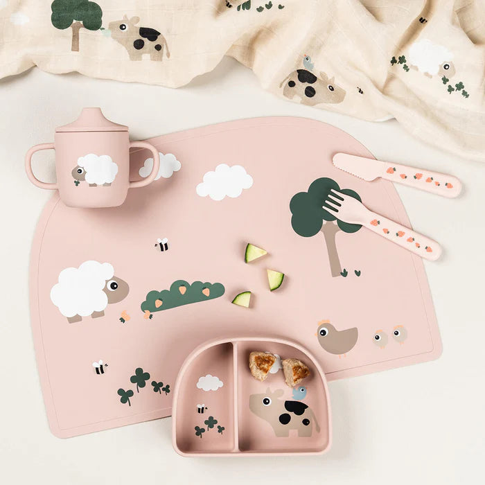 Done By Deer Stick&Stay Kommetje met Vakjes Tiny Farm Powder, online bij De Gele Flamingo.
