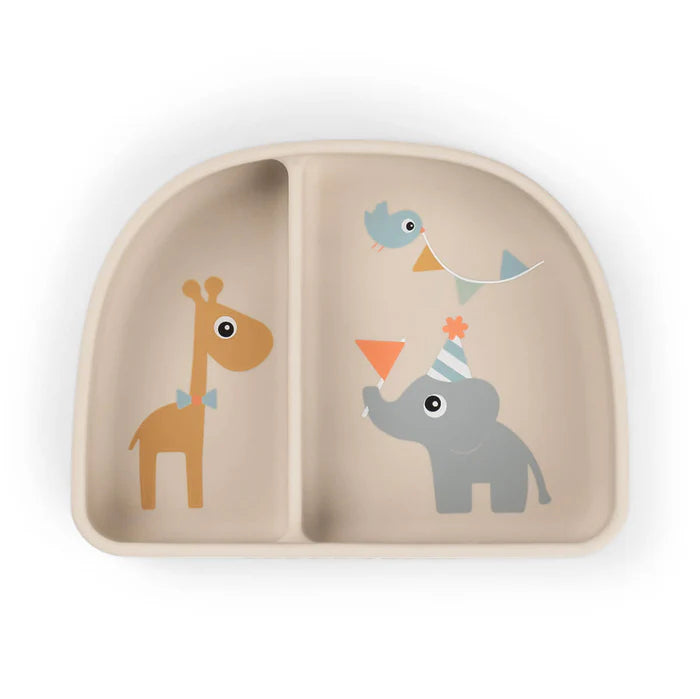 Done By Deer Stick&Stay Kommetje met Vakjes Celebration Sand in zandtint, De Gele Flamingo.