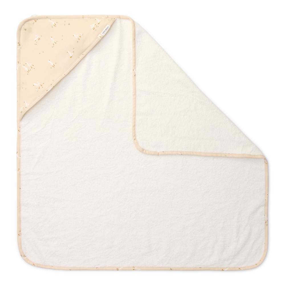 Little Dutch Badcape Little Goose 75x75 | Wit