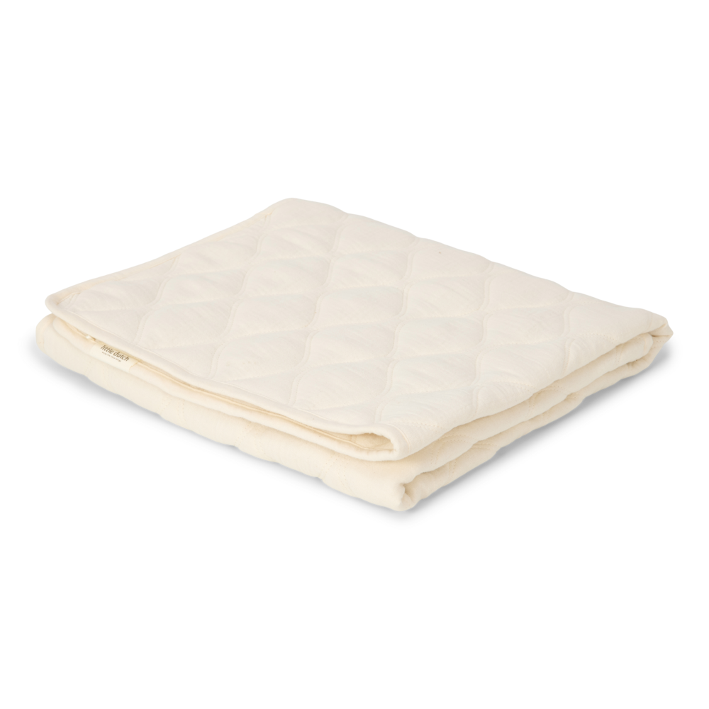 * Little Dutch Ledikantdeken Quilted 110x140 | Pure Soft White