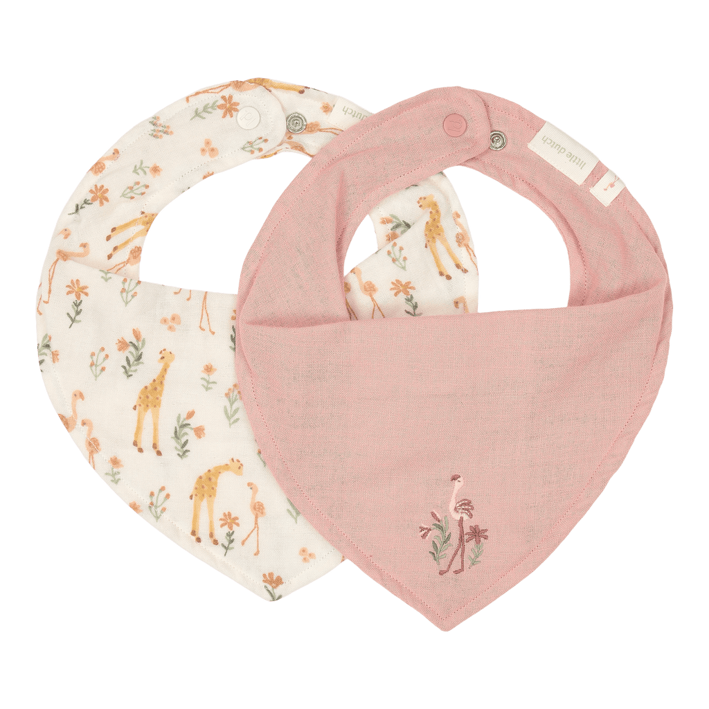 Little Dutch Bandana Slab 2-pack Blooming Safari | Roze
