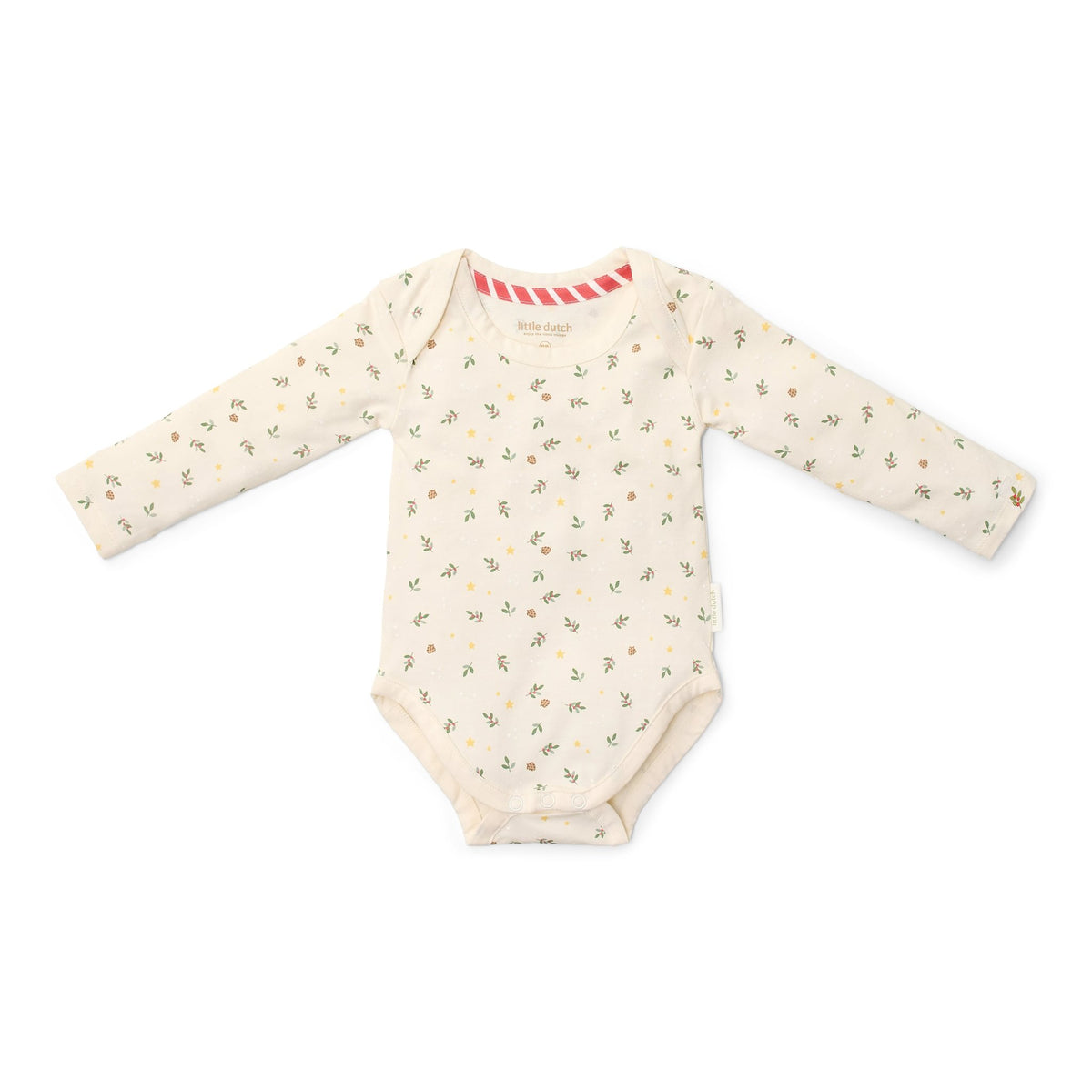 * Little Dutch Romper Lange Mouw Little Christmas 2-pack | Creme