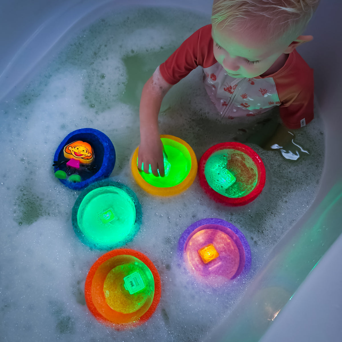 Glo Pals Light Up Cubes Badspeelgoed Oranje | Julia