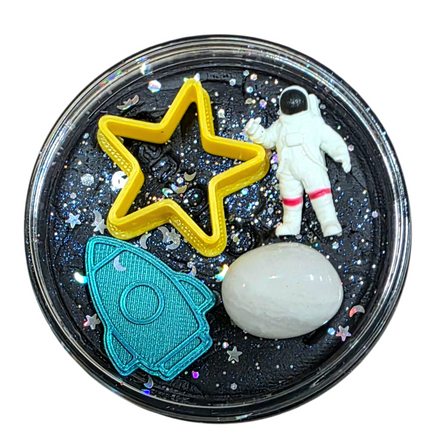 SensoryFun Klei Sensory Dough Space met toppings voor ruimtespel, bij De Gele Flamingo