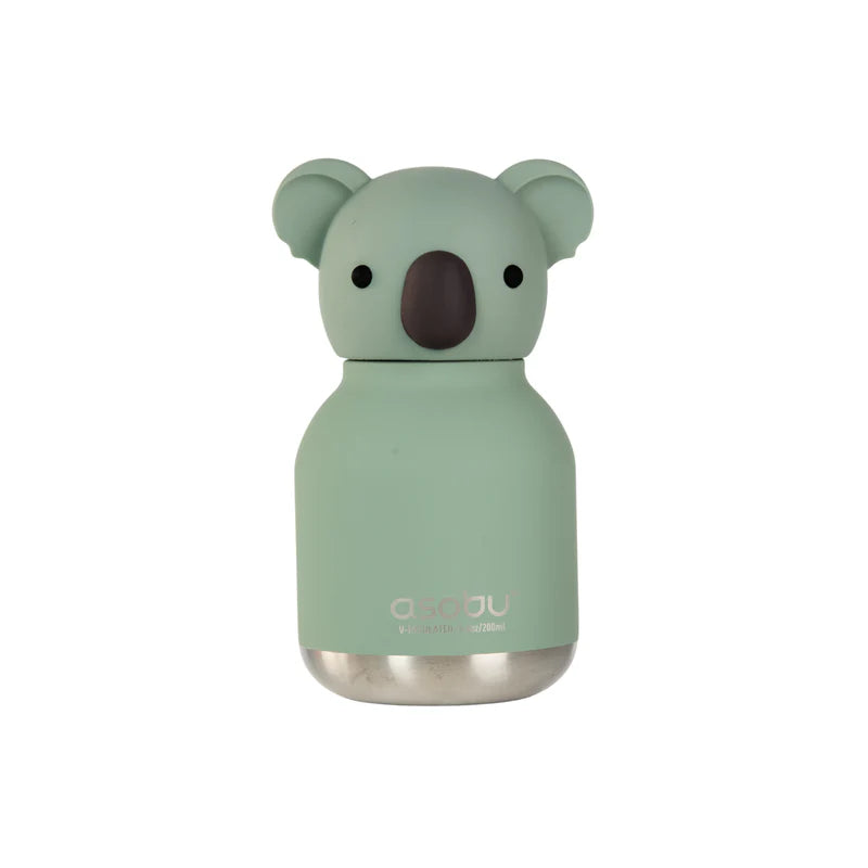 Asobu Mini Bestie drinkfles sleutelhanger van 200 ml met koala karakter-head, bij De Gele Flamingo.