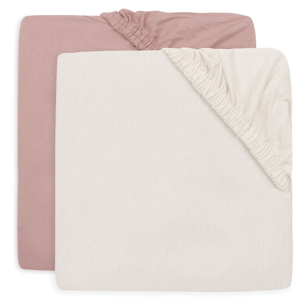 Jollein Hoeslaken Jersey 40/50x80/90cm 2ST | Wild Rose/Ivory