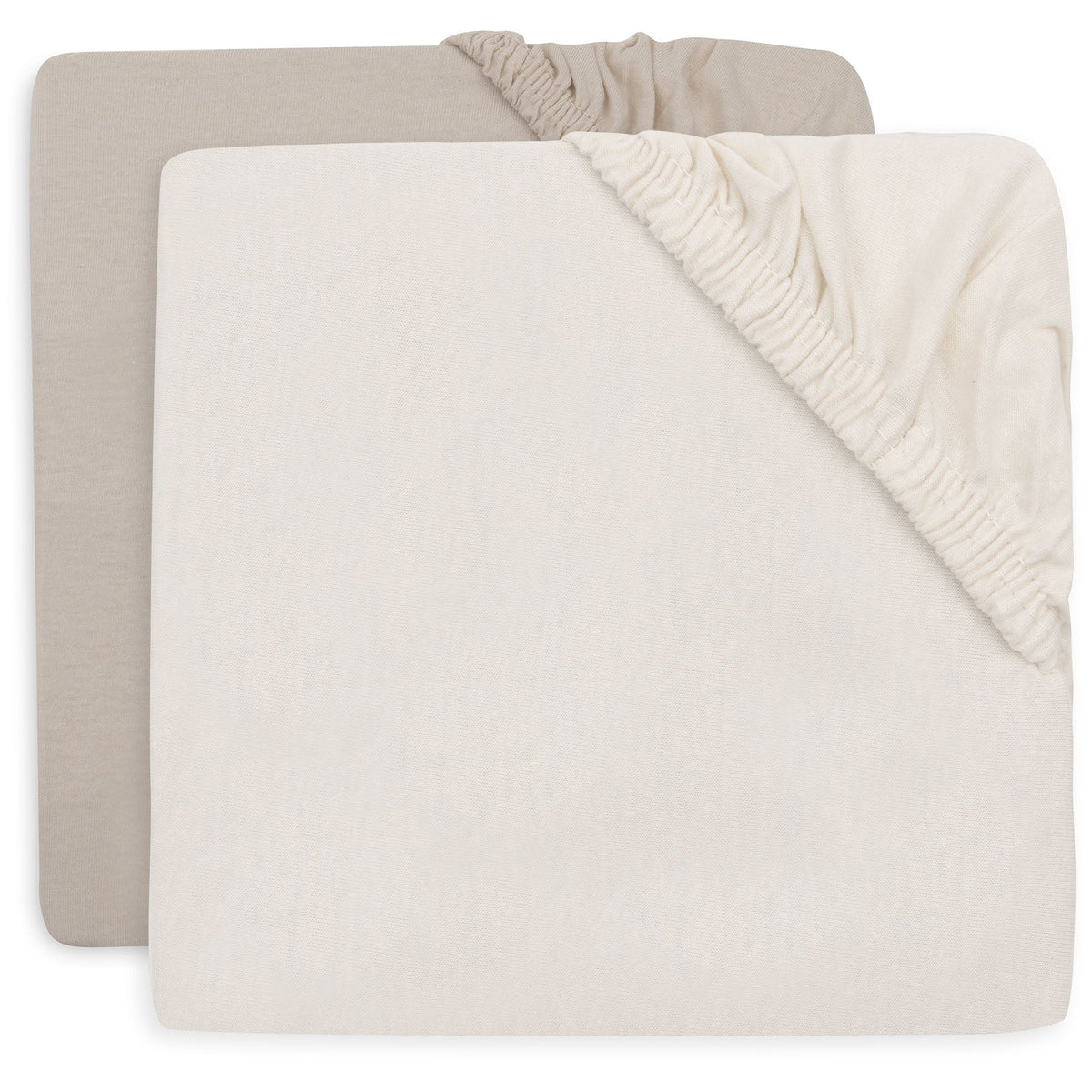 Jollein Hoeslaken Jersey 40/50x80/90cm 2ST | Oatmeal/Sand