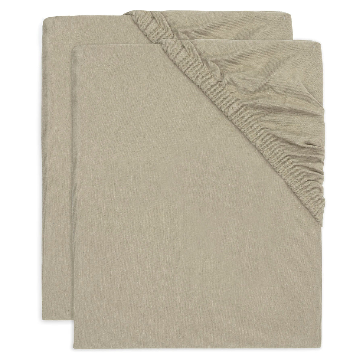 Jollein Hoeslaken Jersey 60x120cm 2-Pack | Olive Green