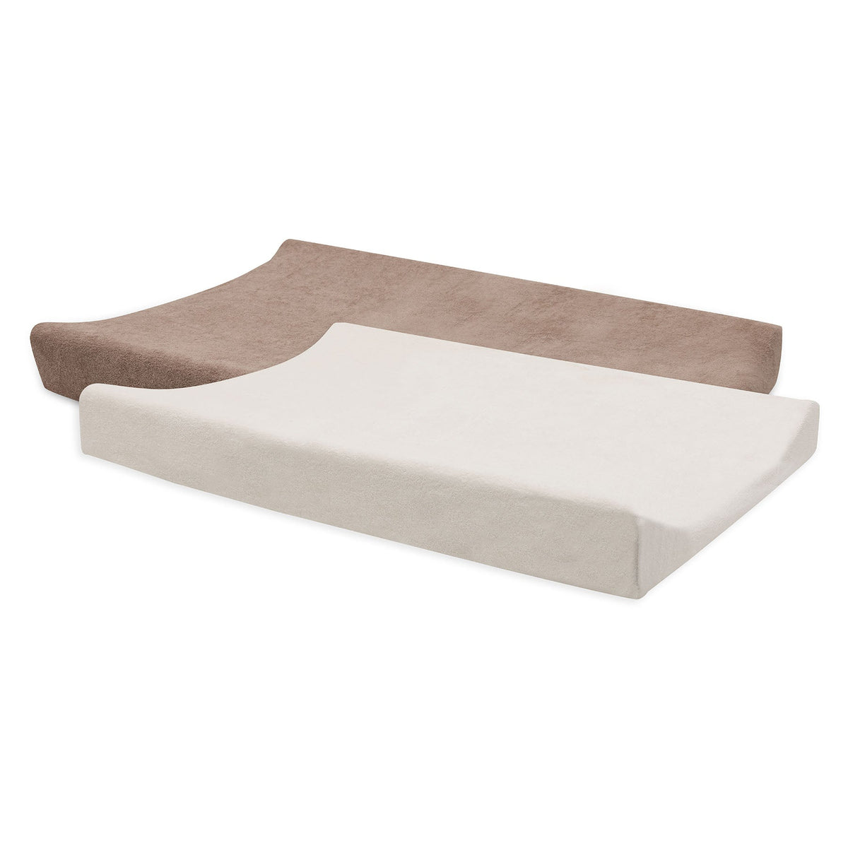 Jollein Aankleedkussenhoes Badstof 50x70cm 2ST | Milky Coffee/Ivory