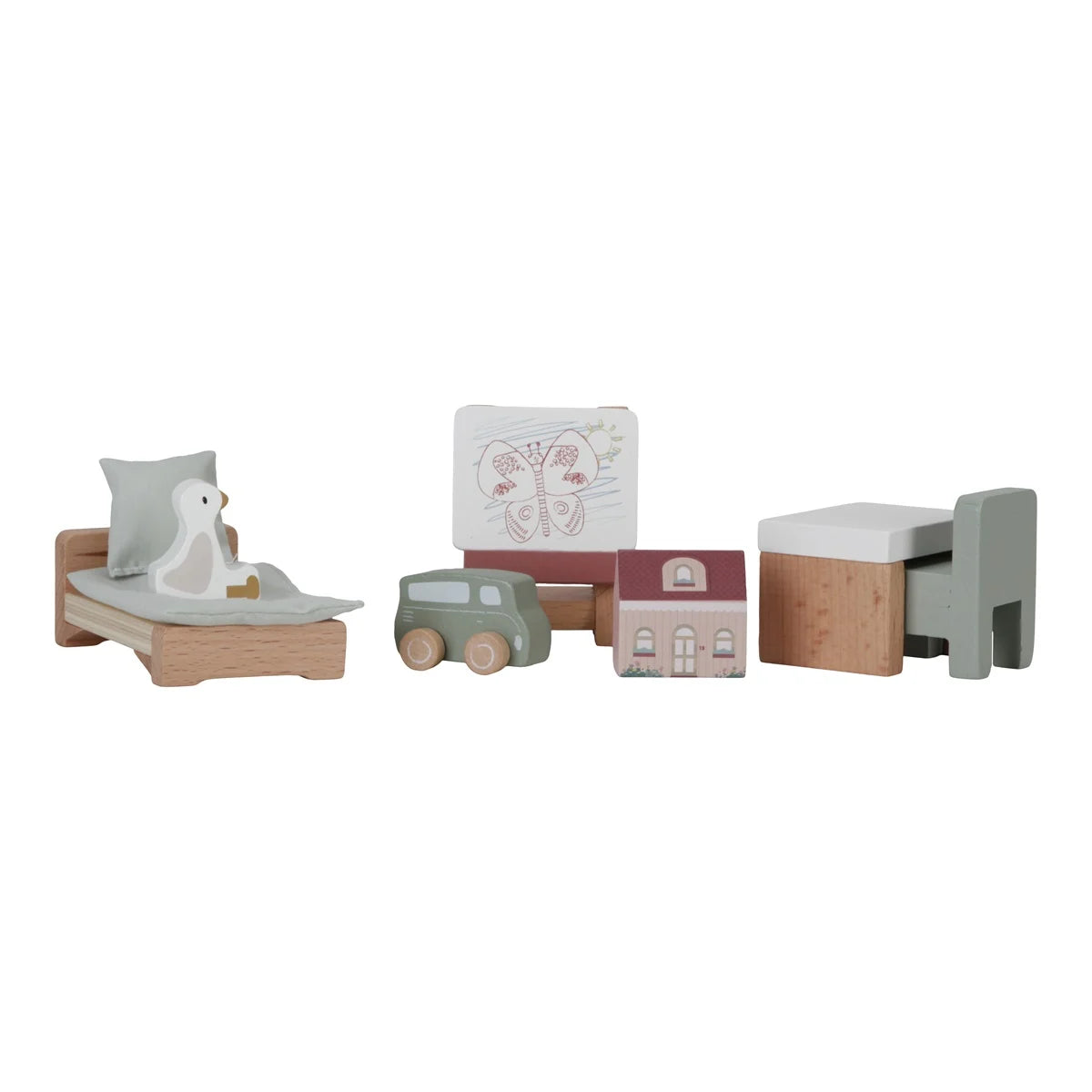 * Little Dutch Poppenhuis Speelset | Kinderkamer 8-Delig