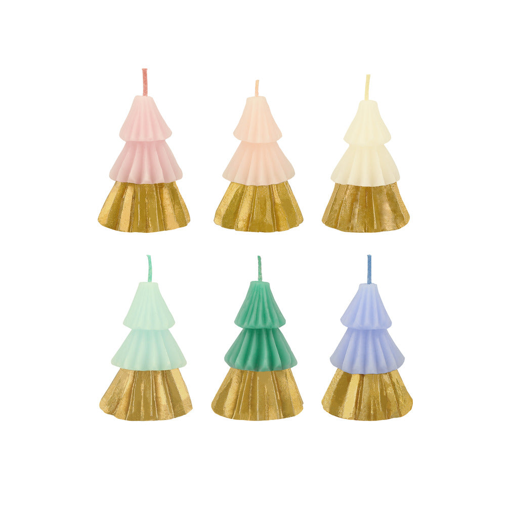 * Meri Meri Rainbow Xmas Tree Kaarsen