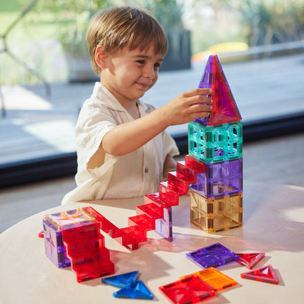Cleverclixx Stairs Set Intense magnetische traptreden felle kleuren - bouwwerk met trappen