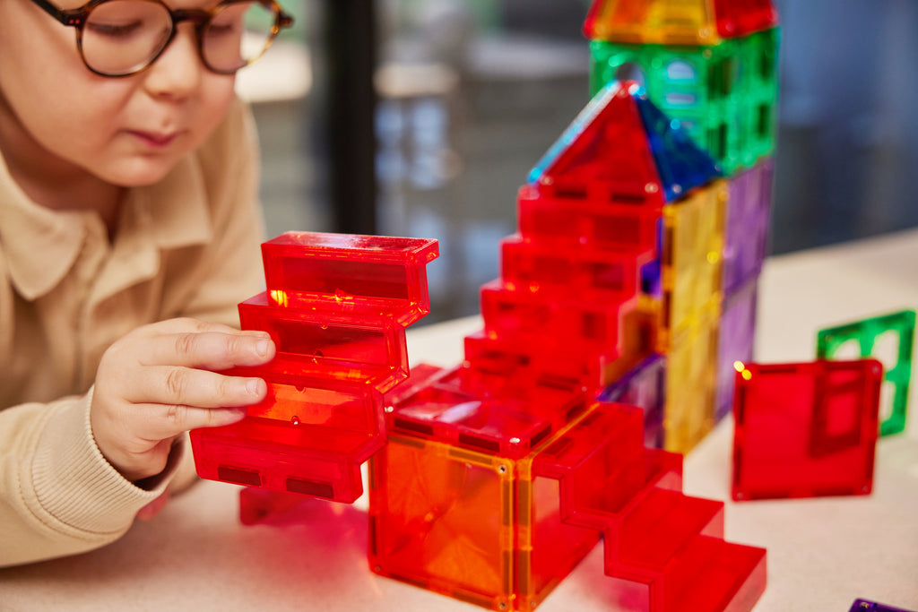 Cleverclixx Stairs Set Intense magnetische traptreden felle kleuren - hoogteverschillen in constructie