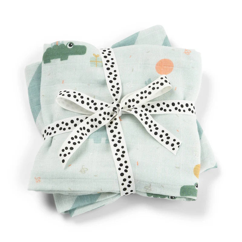 Done By Deer hydrofiele doeken Celebration Blue, licht en ademend voor je baby, bij De Gele Flamingo.