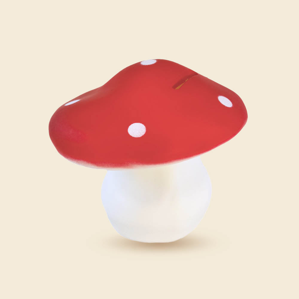 Egmont Toys Spaarpot Paddenstoel in het rood, een blikvanger in de kinderkamer, De Gele Flamingo.
