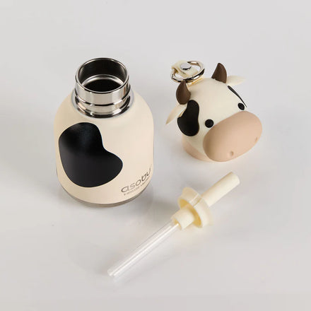 Mini Bestie koe van Asobu met verwisselbare karakter-head, uit het assortiment van De Gele Flamingo.
