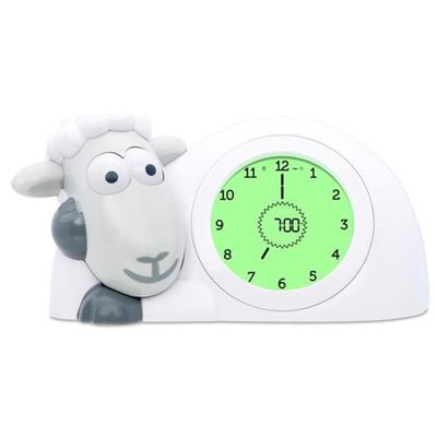 Zazu Sam het Schaap slaaptrainer in grijs op een nachtkastje