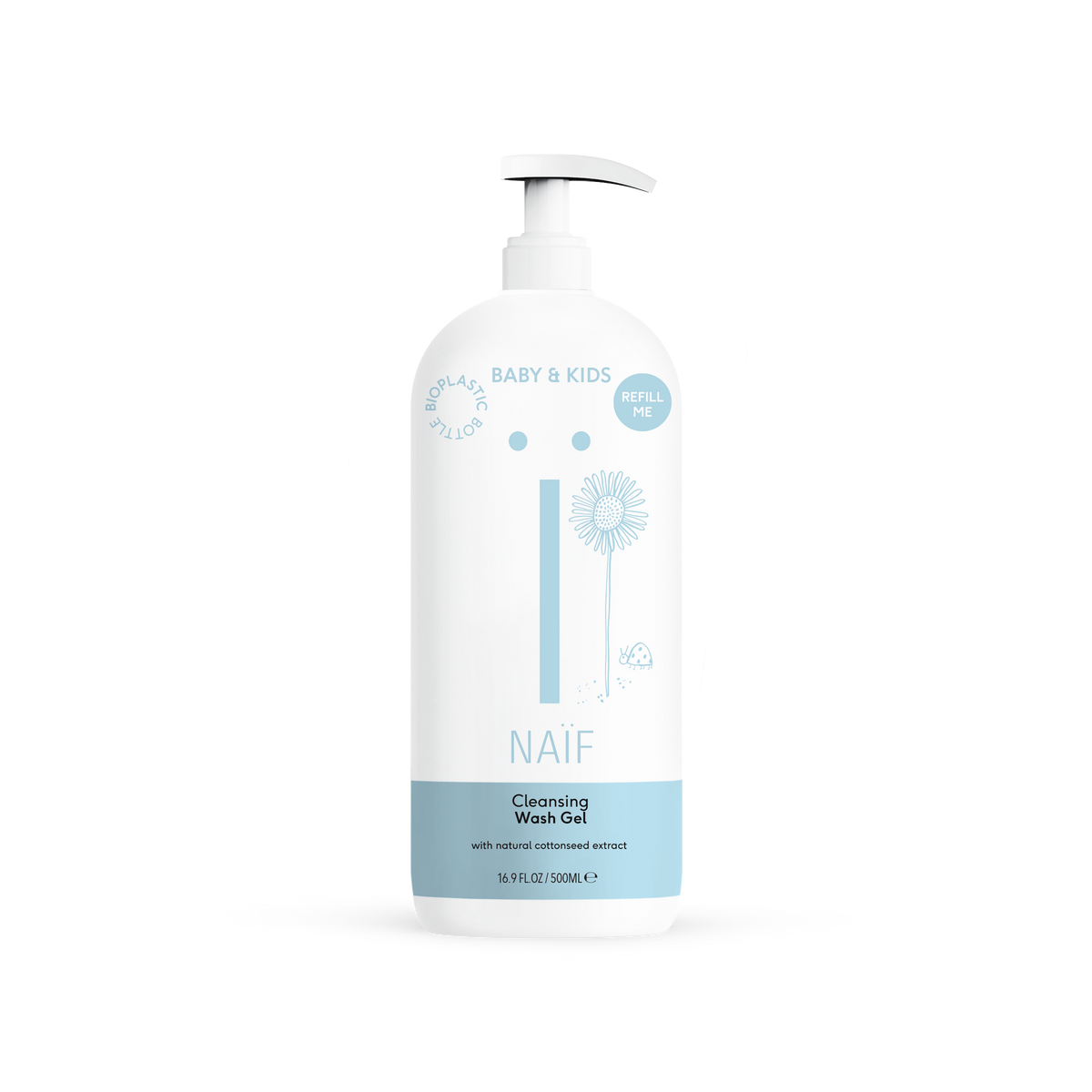 Naïf Baby & Kids Wash Gel Met Pomp 500ml