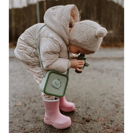The Zoofamily silicone tasje Dino met bijgeleverde draagriem, bij De Gele Flamingo
