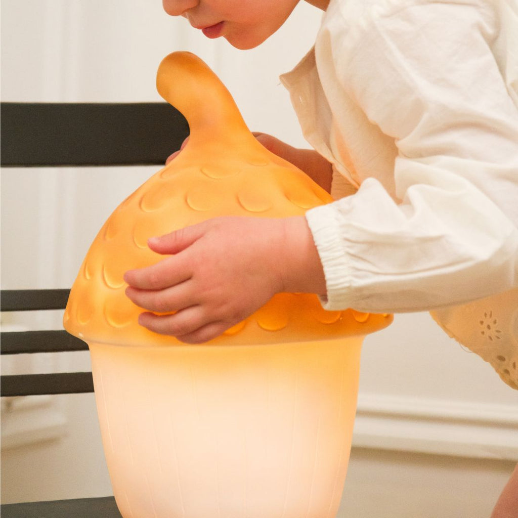 Egmont Toys Acorn nachtlamp terra in de kinderkamer, tijdloos ontwerp bij De Gele Flamingo