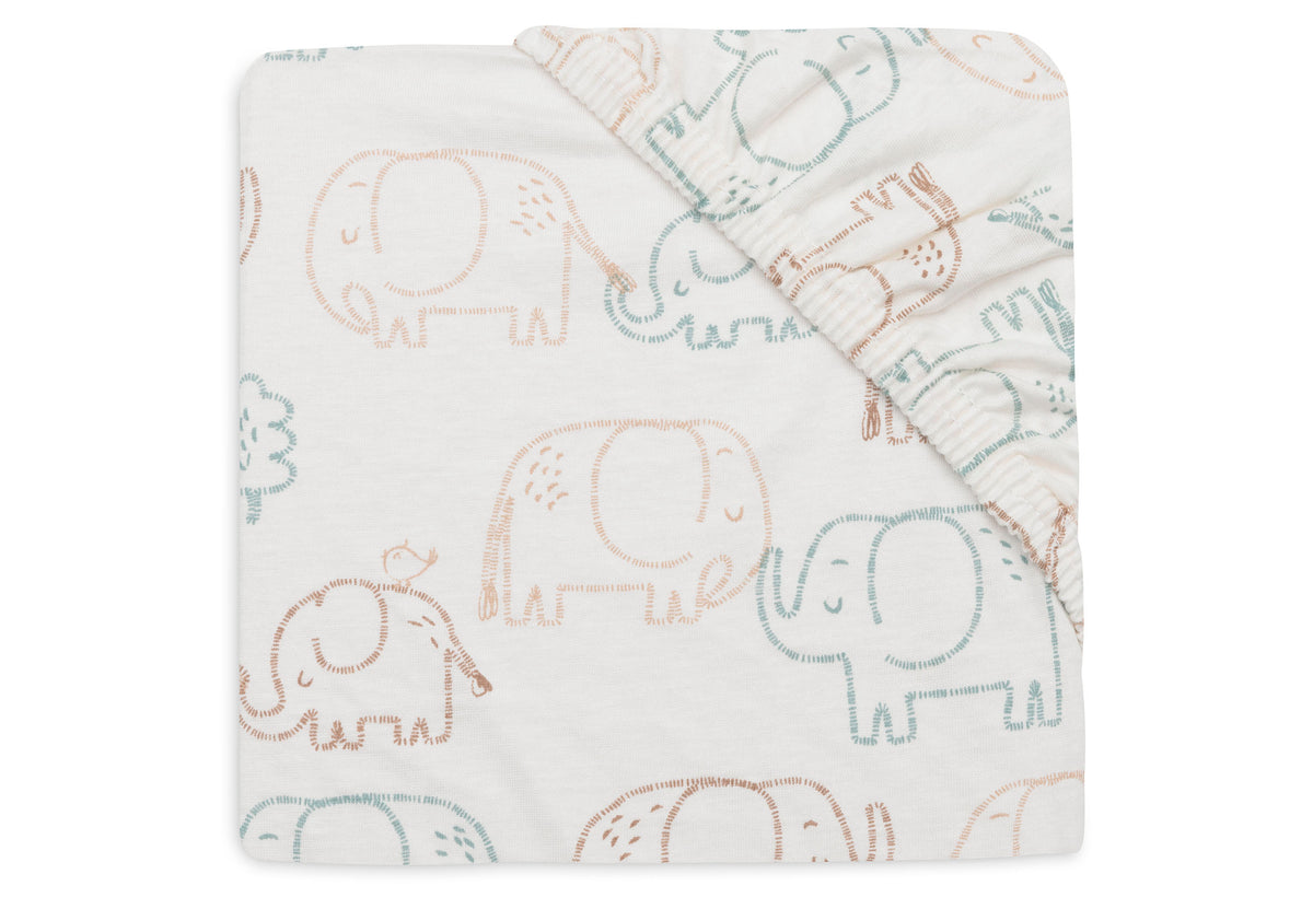 * Jollein Hoeslaken Jersey 40/50x80/90cm | Elephant Tales