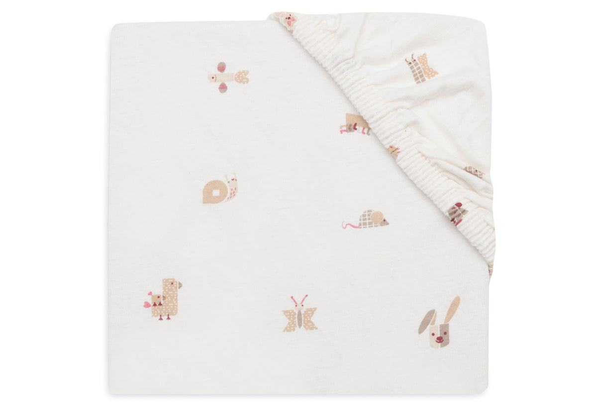 Jollein Hoeslaken Jersey 40/50x80/90cm | Animal Friends
