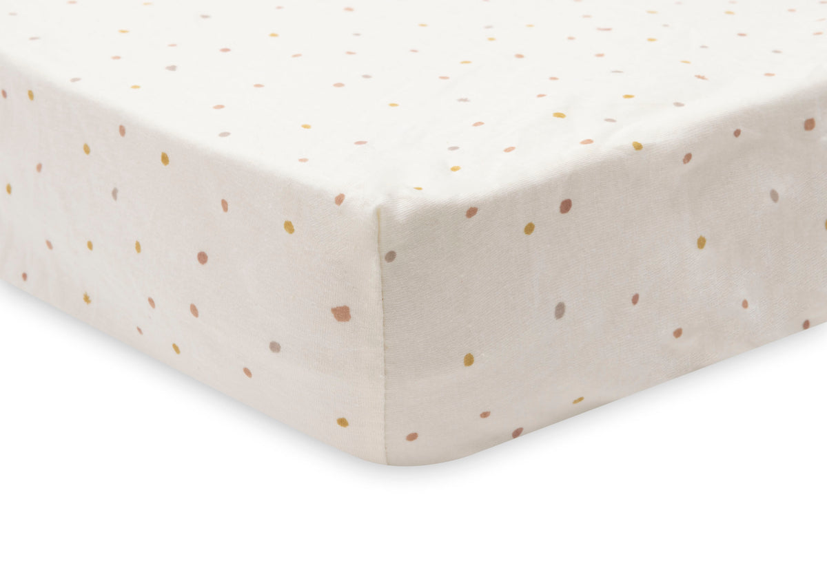 Jollein Hoeslaken Jersey 40/50x80/90cm Kangaroots Dusty Dot, te koop bij De Gele Flamingo.