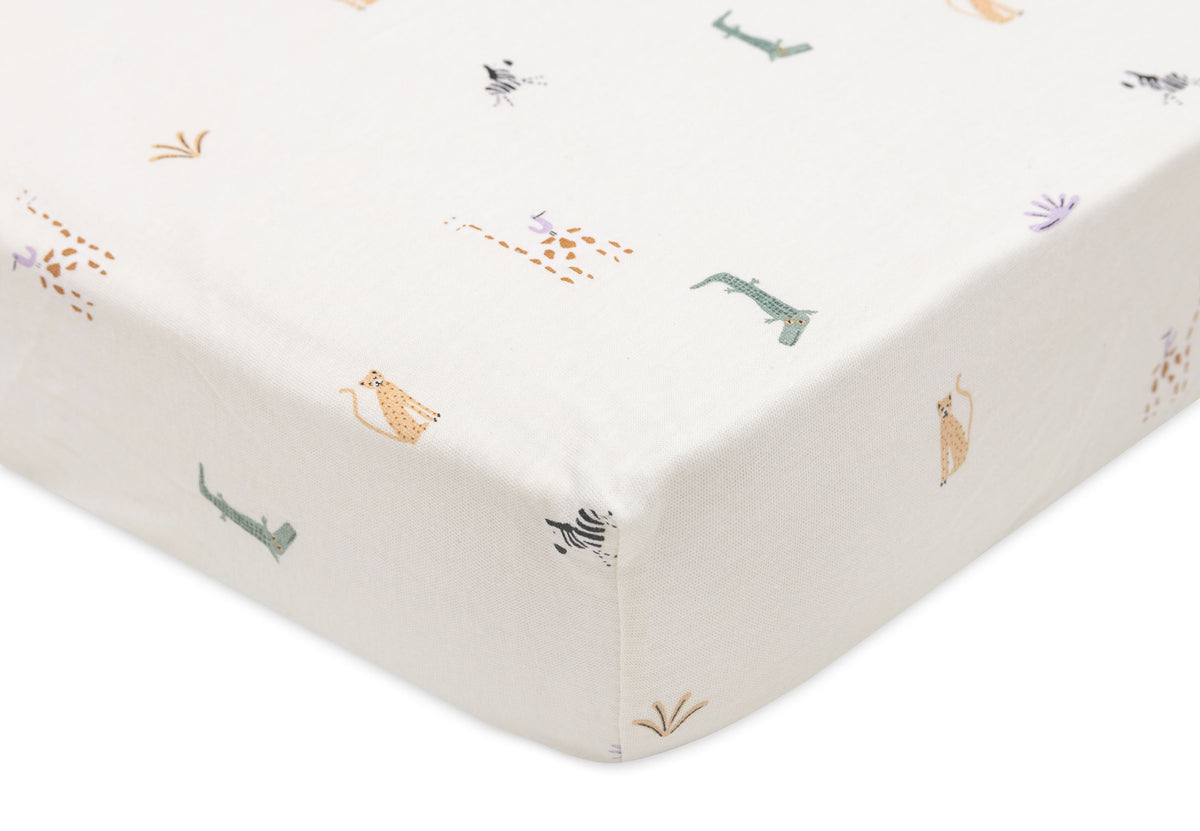 * Jollein Hoeslaken Jersey 60x120cm Jungle Jambo
