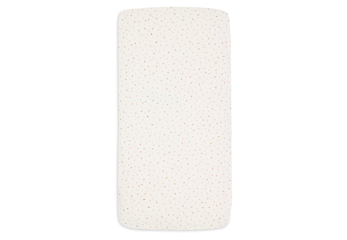 Jollein Hoeslaken Jersey 60x120cm Pretty Picnic Flower Drops, bij De Gele Flamingo.