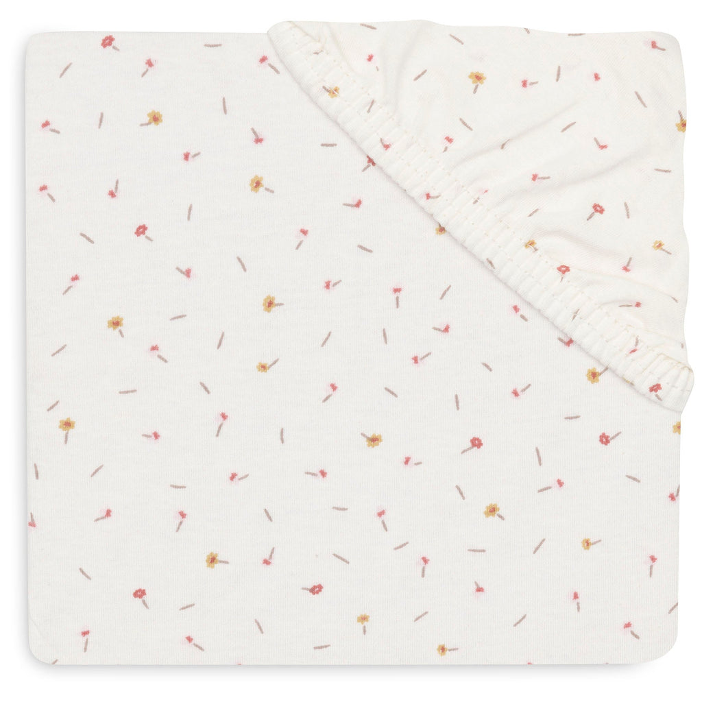 Jollein Hoeslaken Jersey 60x120cm Pretty Picnic Flower Drops, bij De Gele Flamingo.