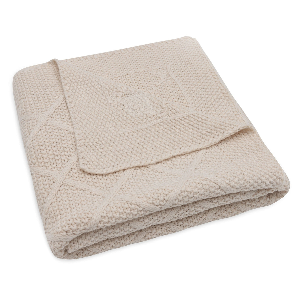 * Jollein Wiegdeken 75x100cm Check Knit Oatmeal