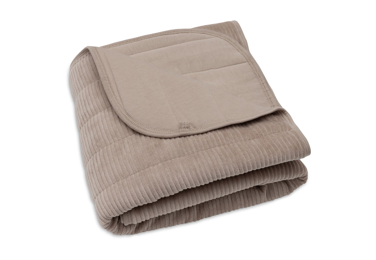 * Jollein Deken Wieg 75x100cm Velvet Rib | Milky Coffee