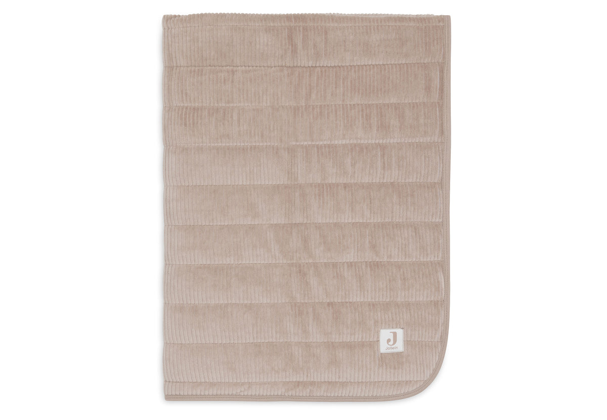 * Jollein Deken Wieg 75x100cm Velvet Rib | Milky Coffee