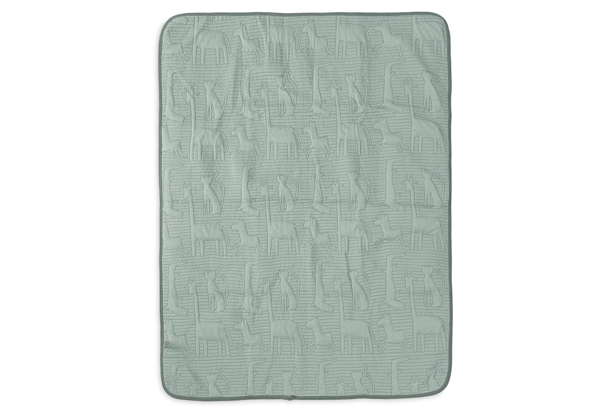 * Jollein Ledikantdeken 100x150cm Jungle Jambo Ash Green/Laurel