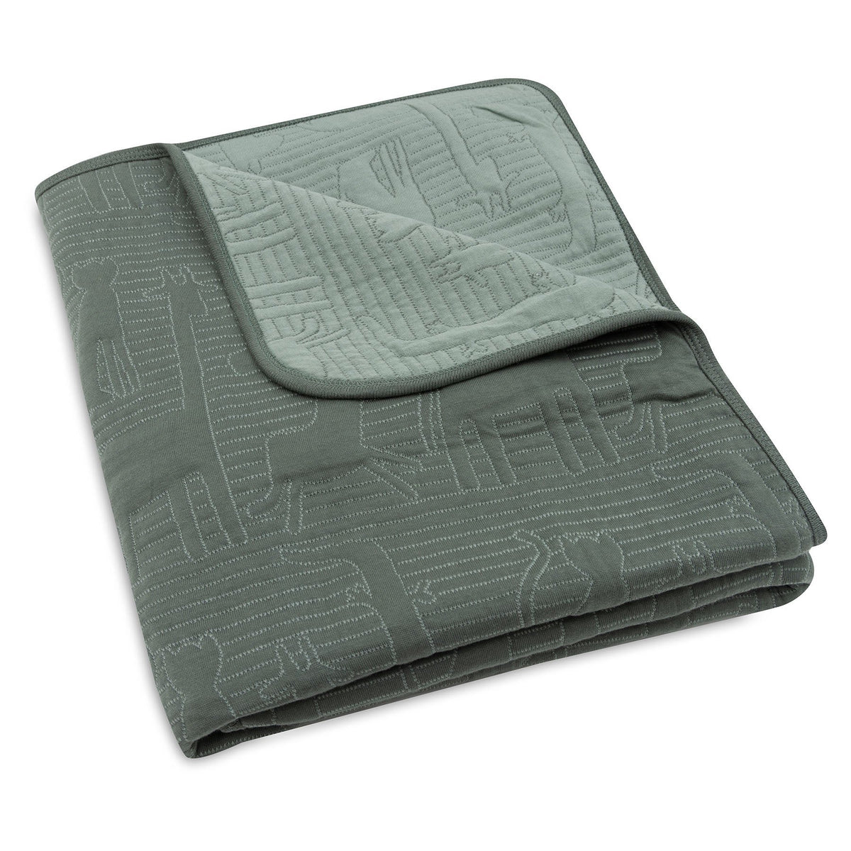 * Jollein Ledikantdeken 100x150cm Jungle Jambo Ash Green/Laurel
