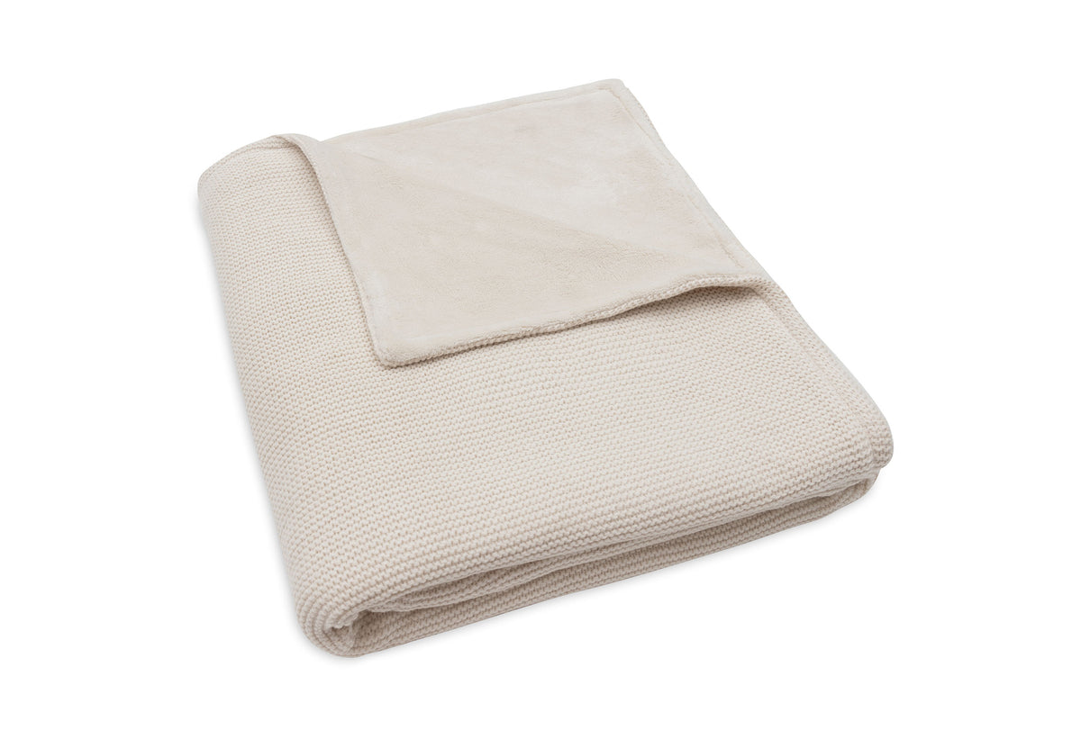 Jollein Deken Ledikant 100x150cm Basic Knit | Oatmeal/Velvet