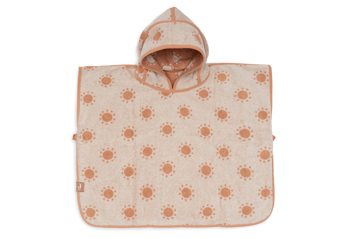 Jollein badponcho badstof Jacquard Sun reversible, verkrijgbaar bij De Gele Flamingo