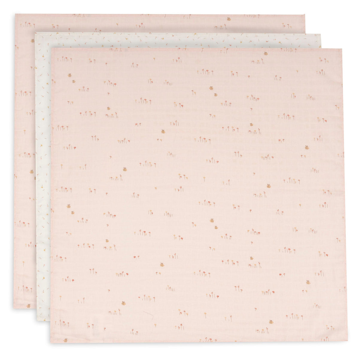 Jollein hydrofiele doeken 70x70cm Pretty Picnic, set van 3, bij De Gele Flamingo