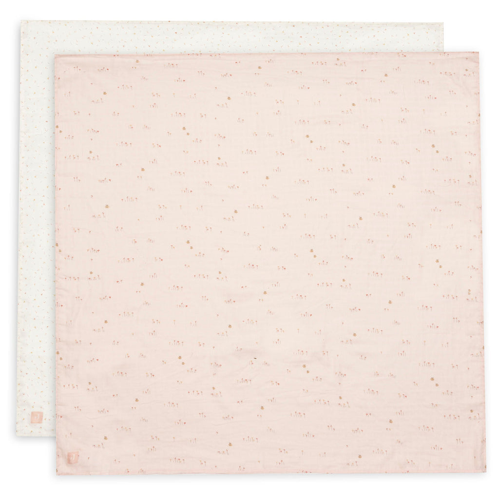 Jollein hydrofiele doeken large 115x115cm Pretty Picnic, set van 2, bij De Gele Flamingo