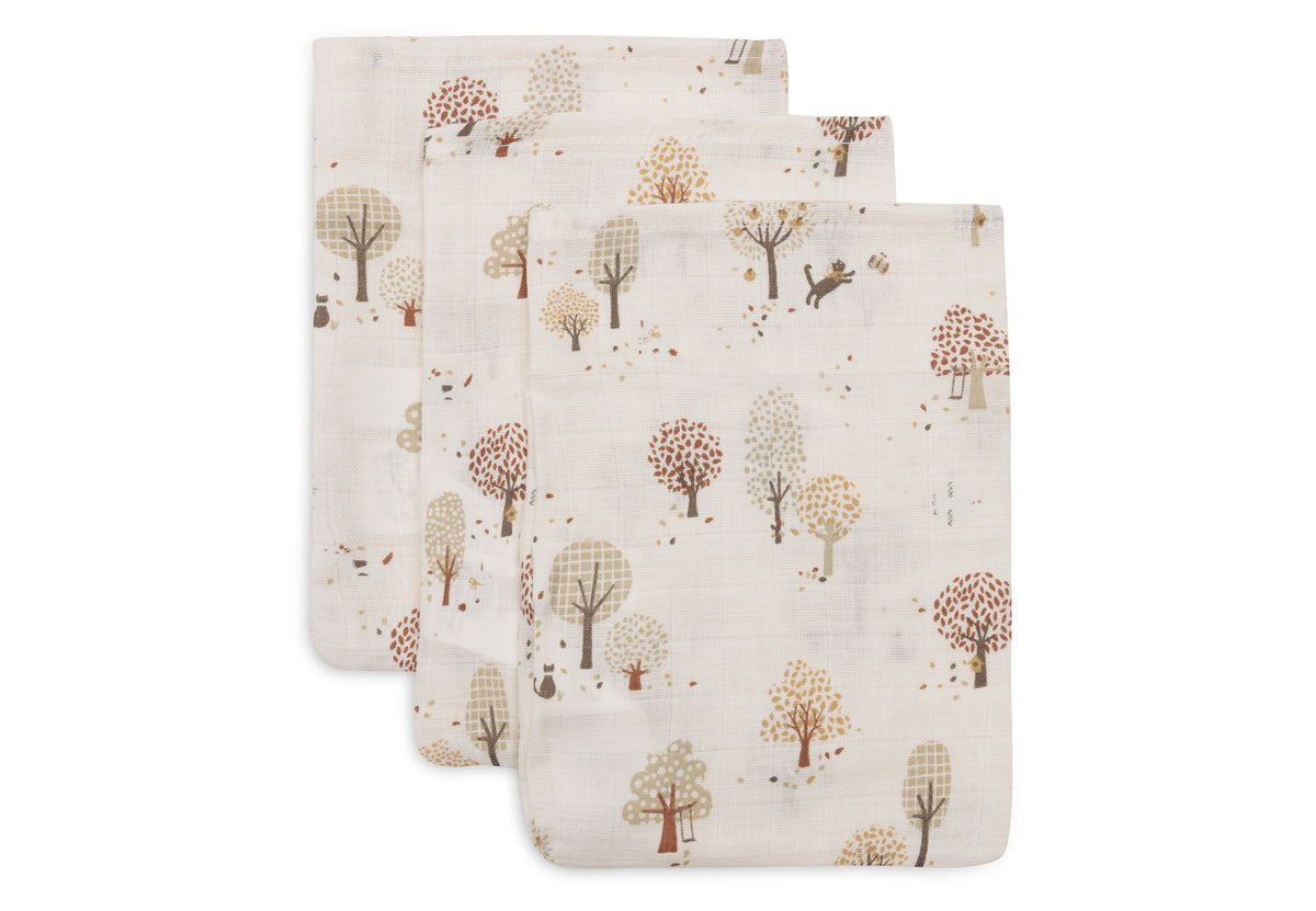 Jollein Hydrofiel Washandje 15x20cm | Tiny Park | 3st