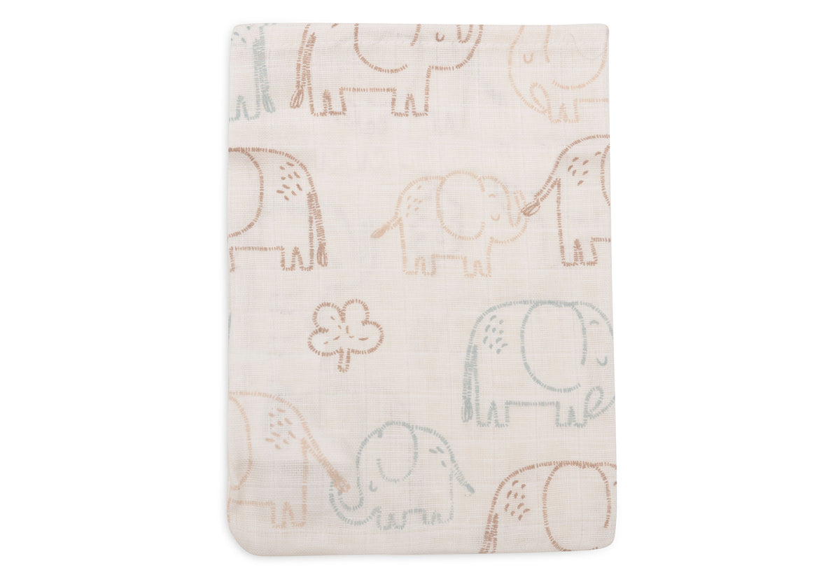 Jollein Hydrofiel Washandje 15x20cm | Elephant Tales | 3st