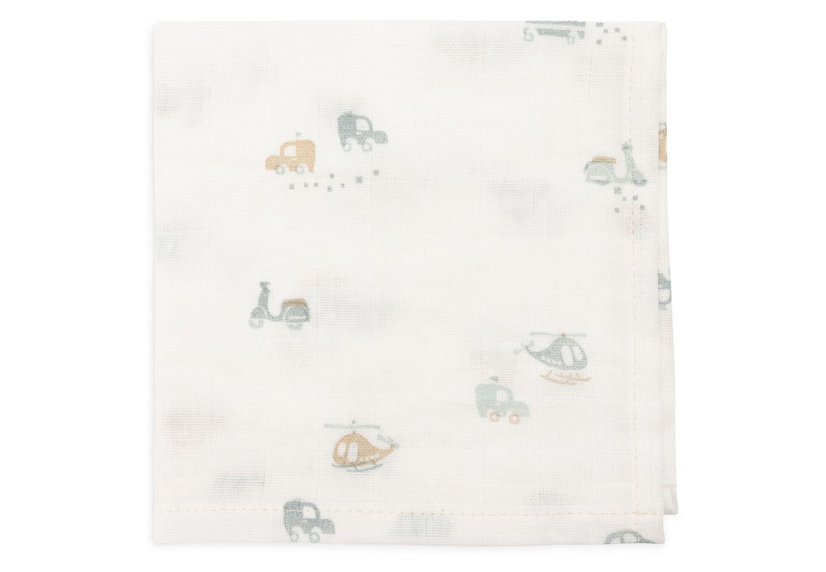 * Jollein Hydrofiel Monddoekje 31x31cm On The Go (3Pack)