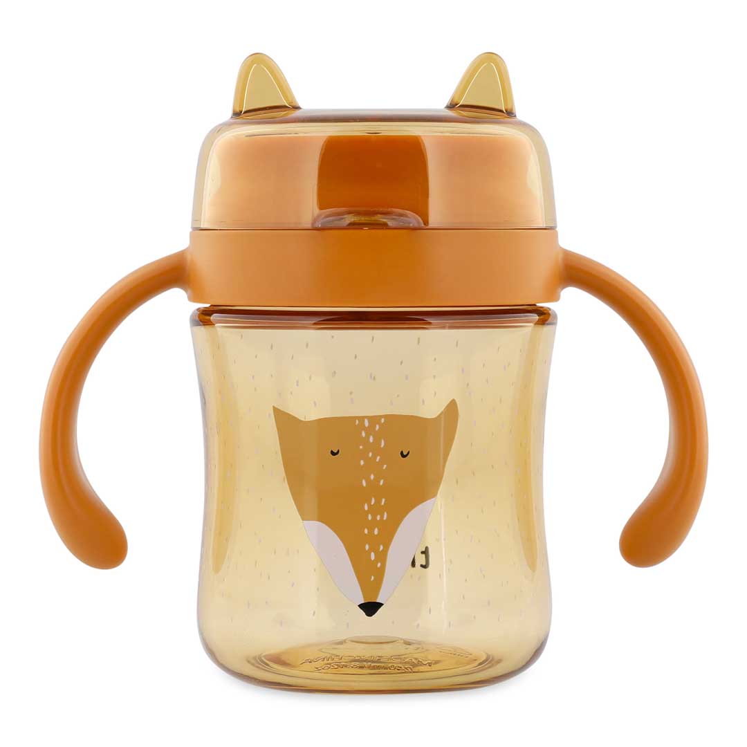 Trixie Tritan Drinkbeker met handvaten 240ml Mr. Fox, lekvrije beker bij De Gele Flamingo