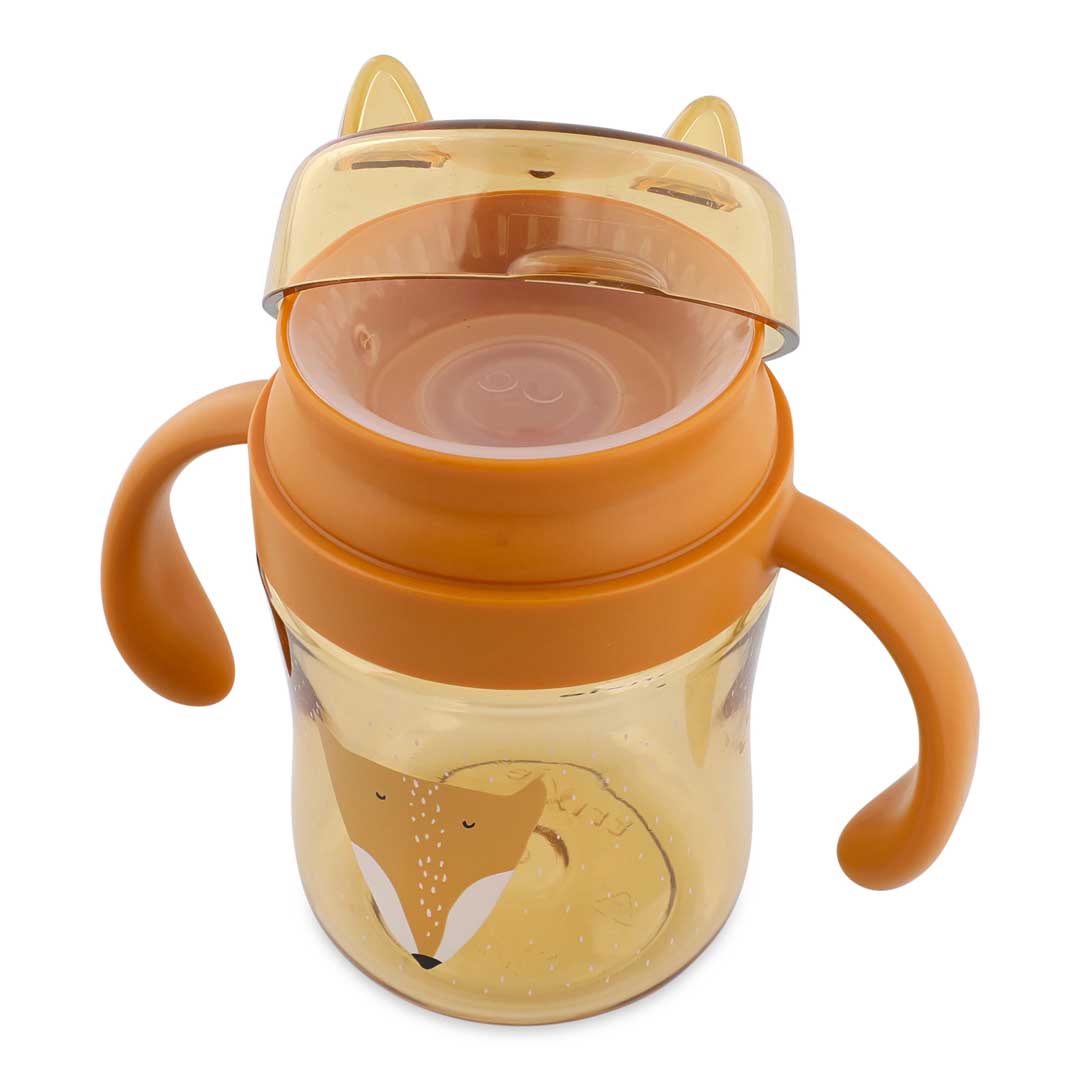 Trixie Tritan Drinkbeker met handvaten 240ml Mr. Fox, lekvrije beker bij De Gele Flamingo