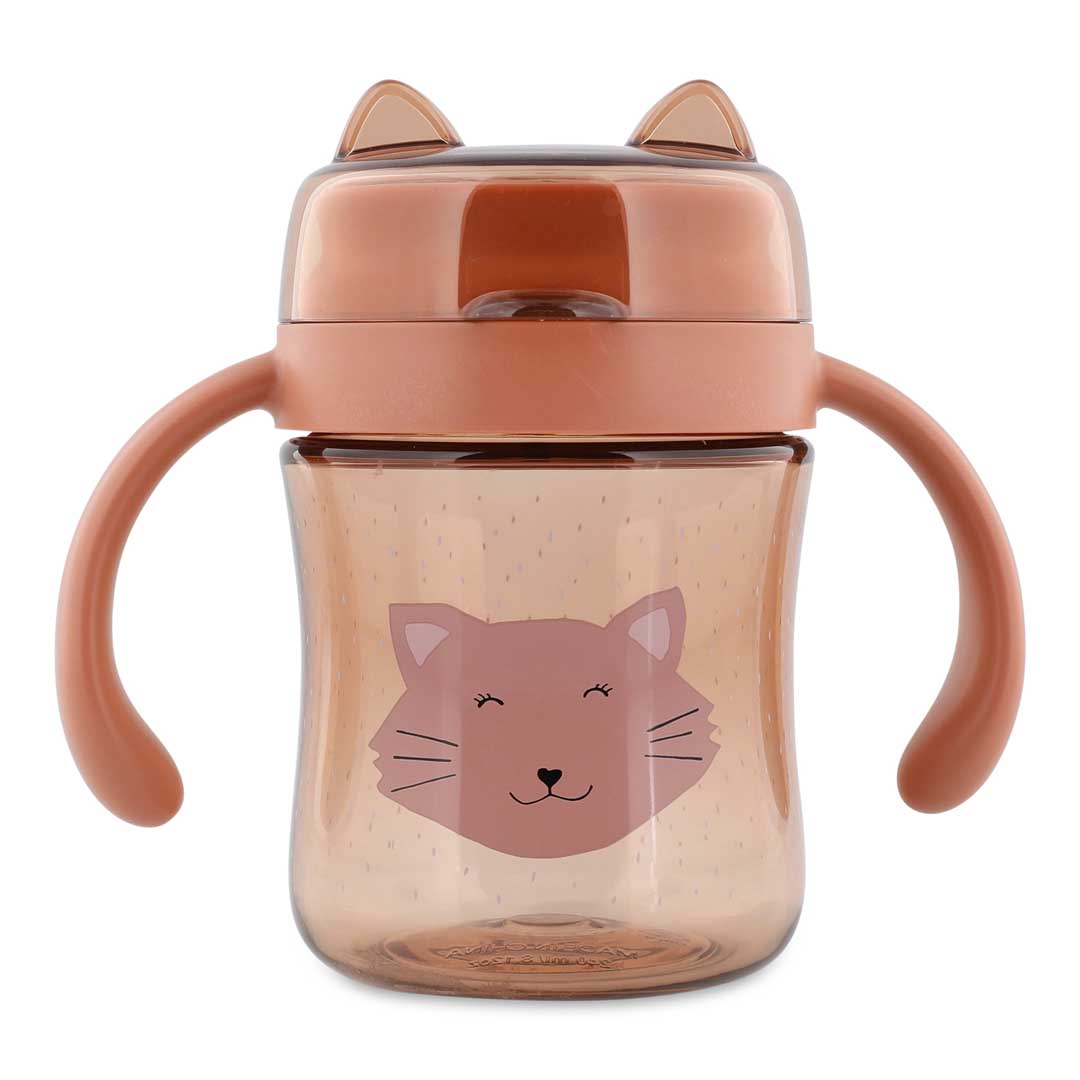 Trixie Tritan Drinkbeker met handvaten 240ml Mrs. Cat, drinkbeker van De Gele Flamingo