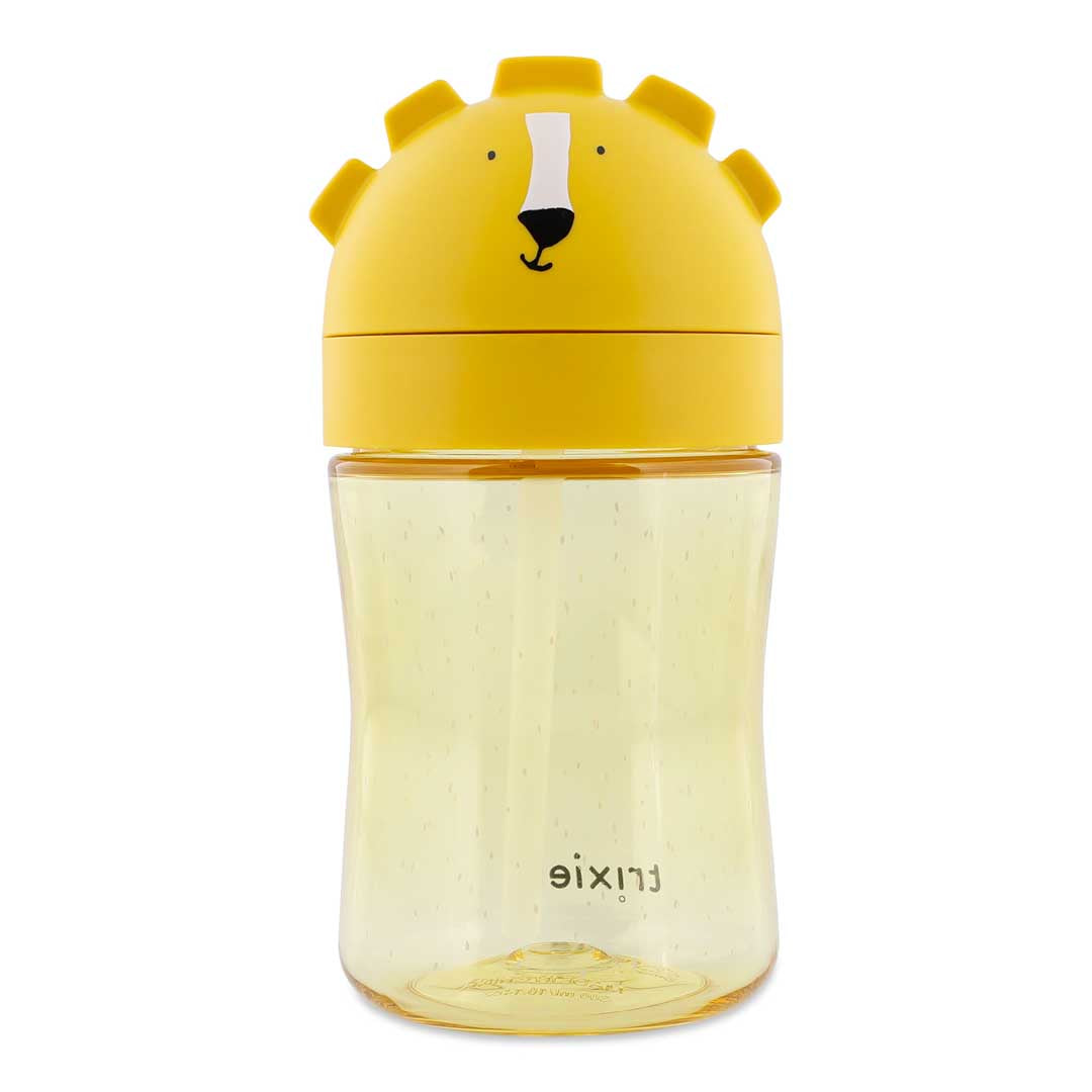 Trixie Rietjesbeker Tritan 300 ml Mr Lion vooraanzicht met rietje
